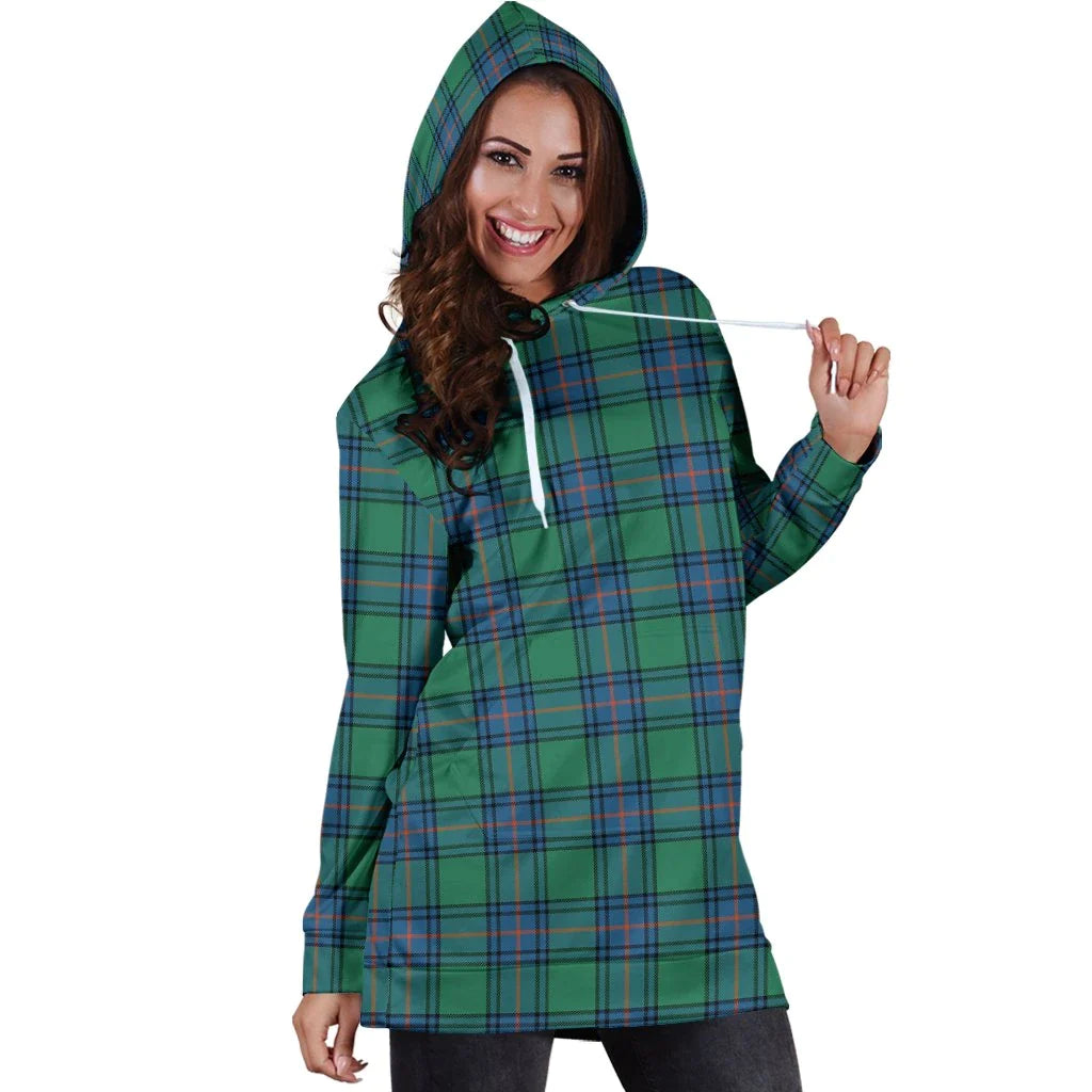 Shaw Ancient Tartan Plaid Hoodie Dress