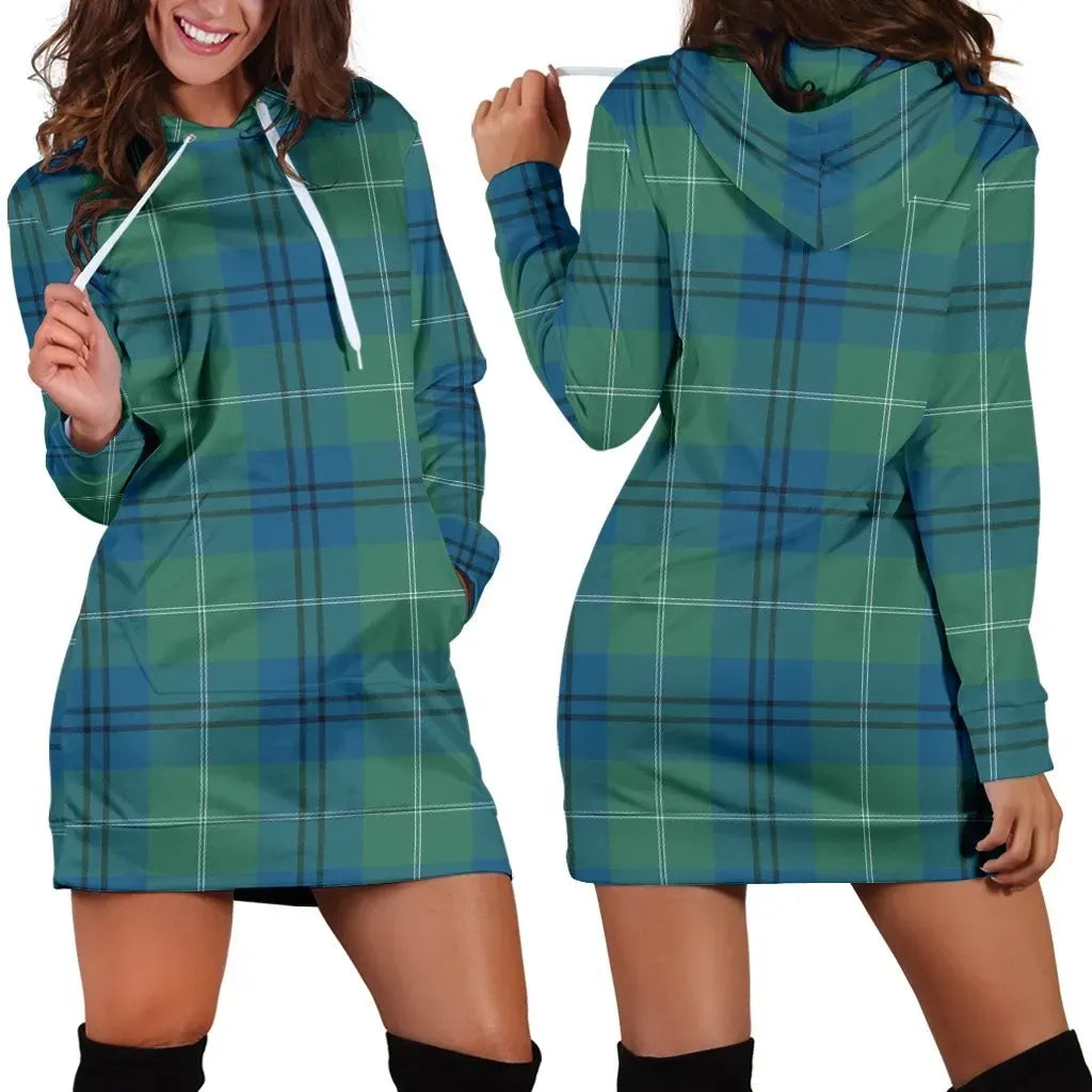 Oliphant Ancient Tartan Plaid Hoodie Dress