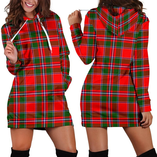 Spens Modern Tartan Plaid Hoodie Dress