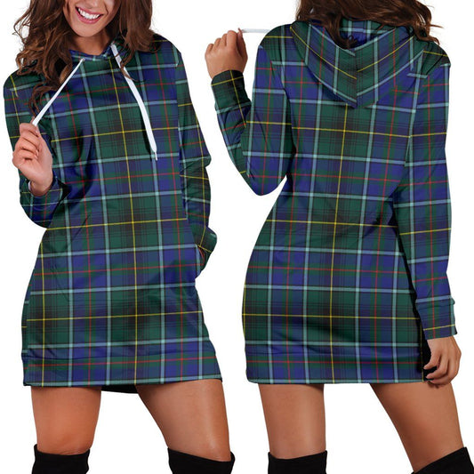 MacInnes Modern Tartan Plaid Hoodie Dress