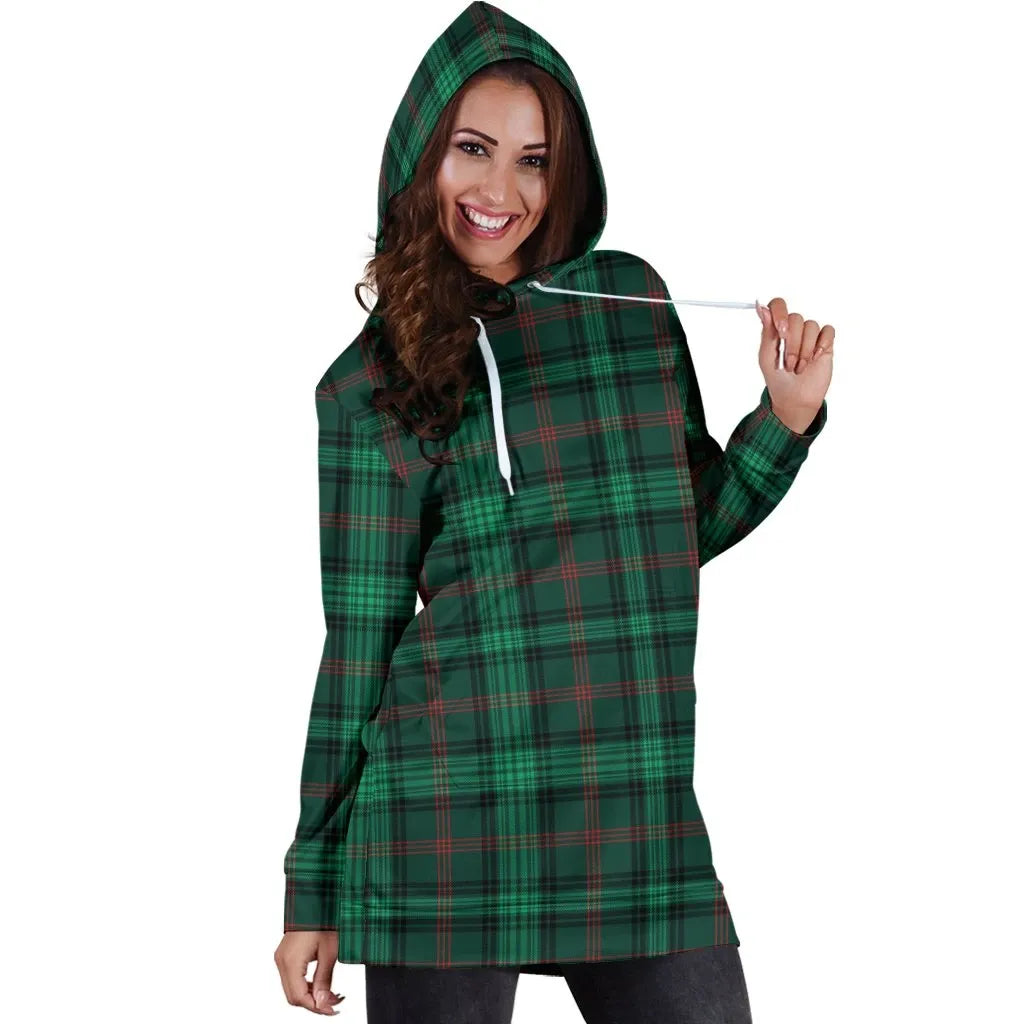 Ross Hunting Modern Tartan Plaid Hoodie Dress