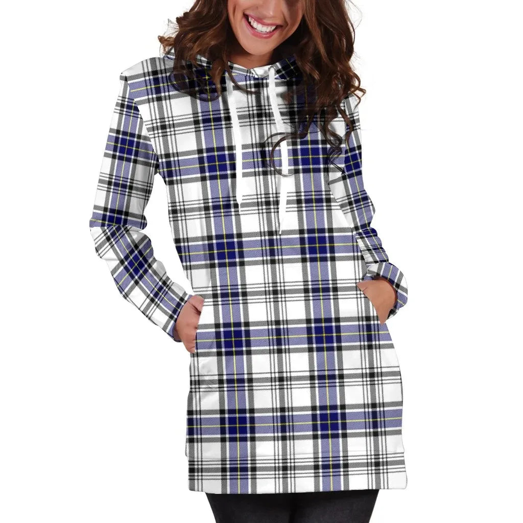 Hannay Modern Tartan Plaid Hoodie Dress