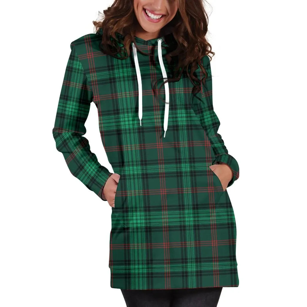 Ross Hunting Modern Tartan Plaid Hoodie Dress