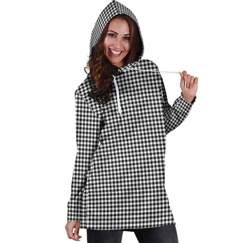 Shepherd Tartan Plaid Hoodie Dress