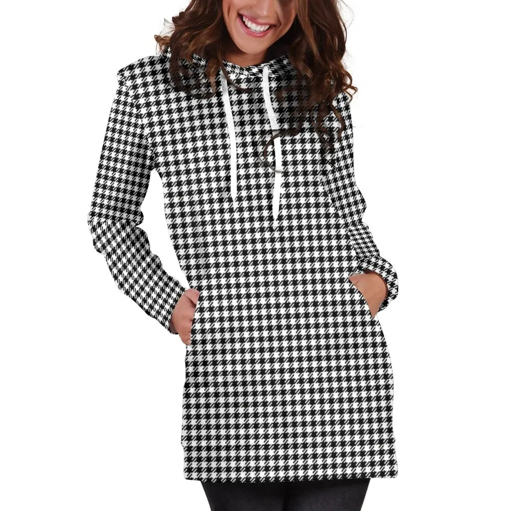 Shepherd Tartan Plaid Hoodie Dress