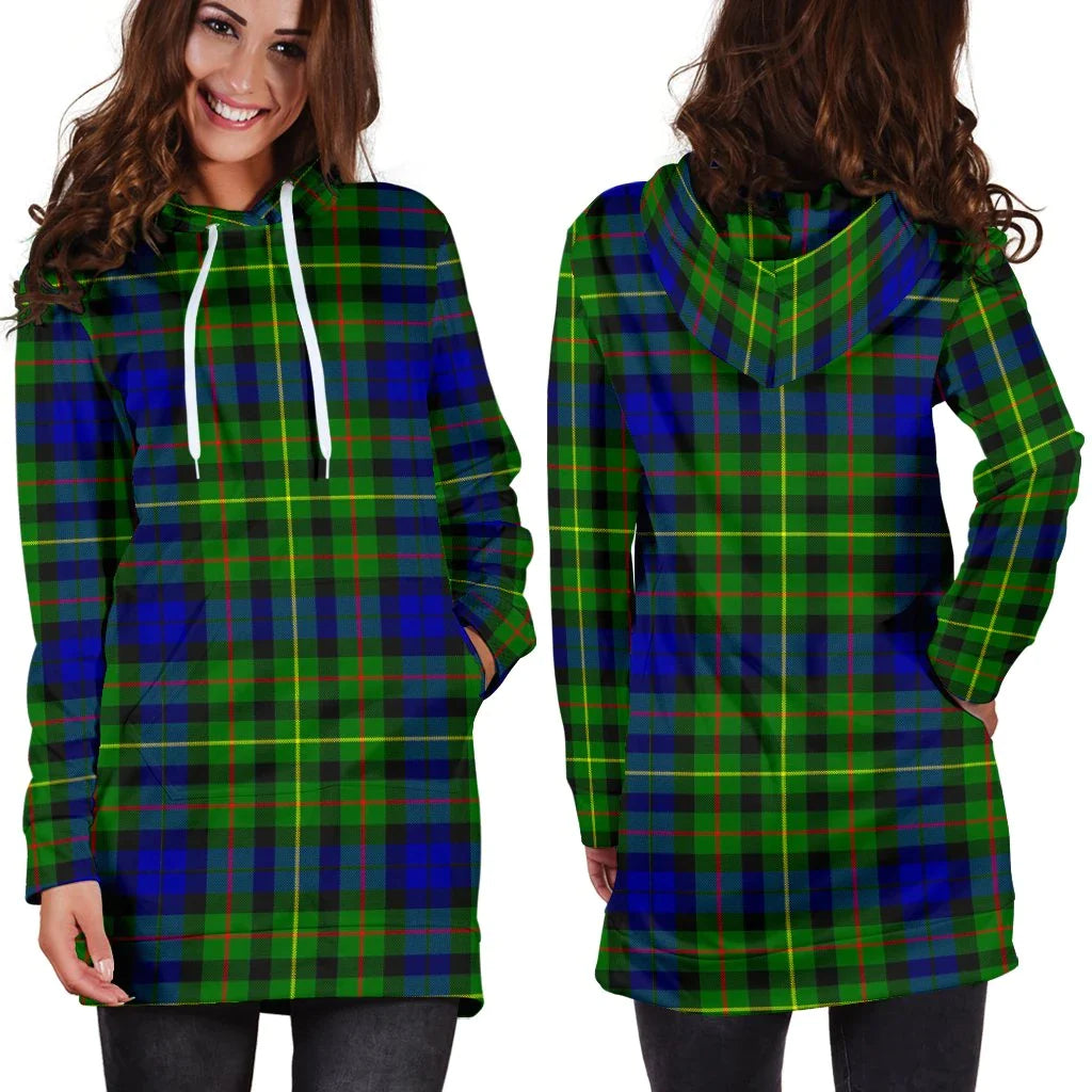 Rollo Modern Tartan Plaid Hoodie Dress