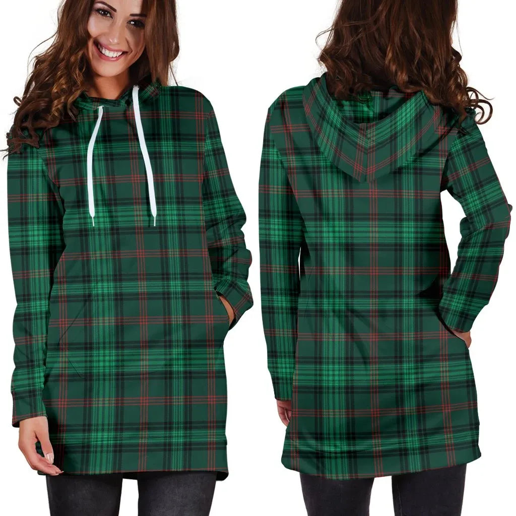 Ross Hunting Modern Tartan Plaid Hoodie Dress