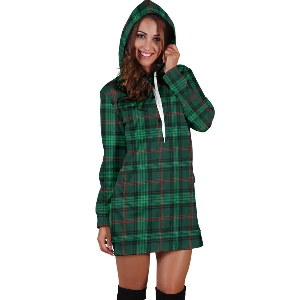 Ross Hunting Modern Tartan Plaid Hoodie Dress