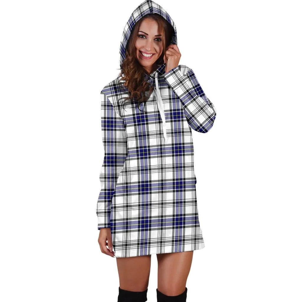 Hannay Modern Tartan Plaid Hoodie Dress