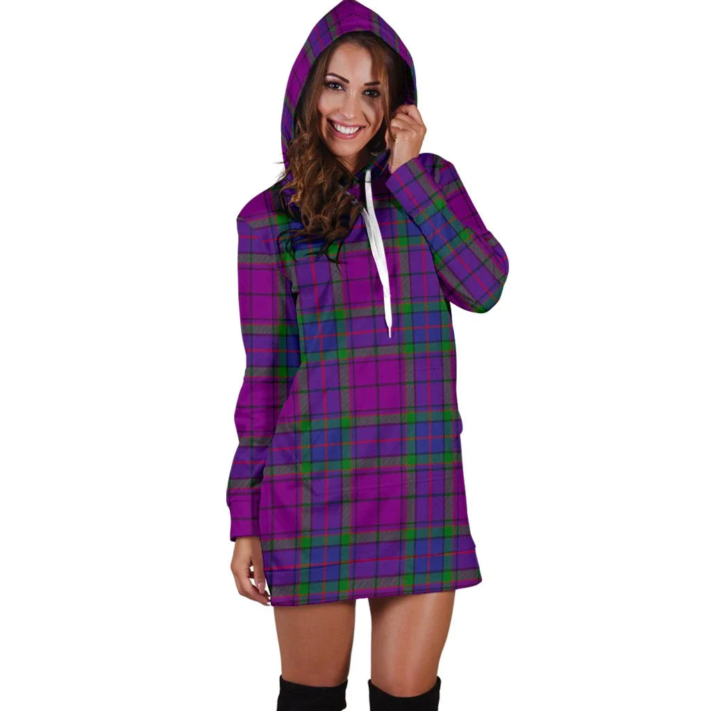 Wardlaw Modern Tartan Plaid Hoodie Dress