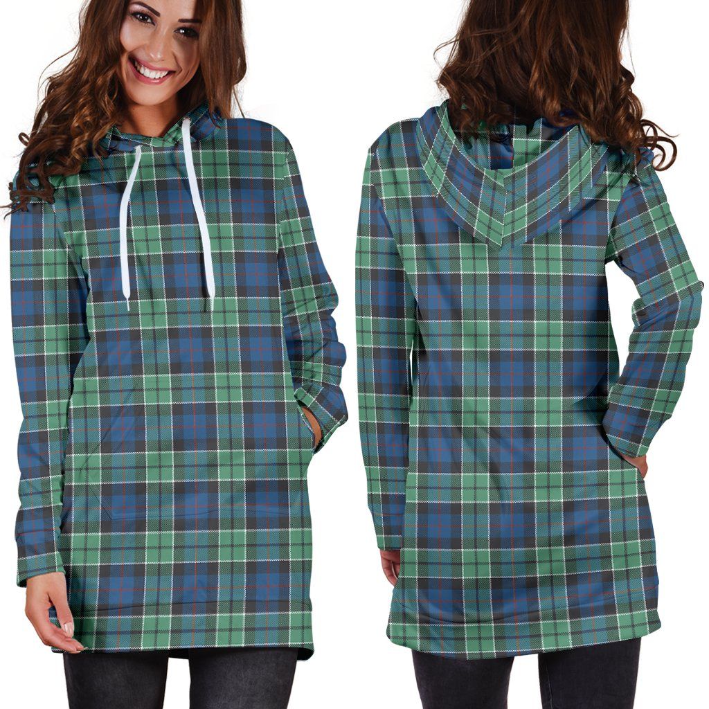 Leslie Hunting Ancient Tartan Plaid Hoodie Dress