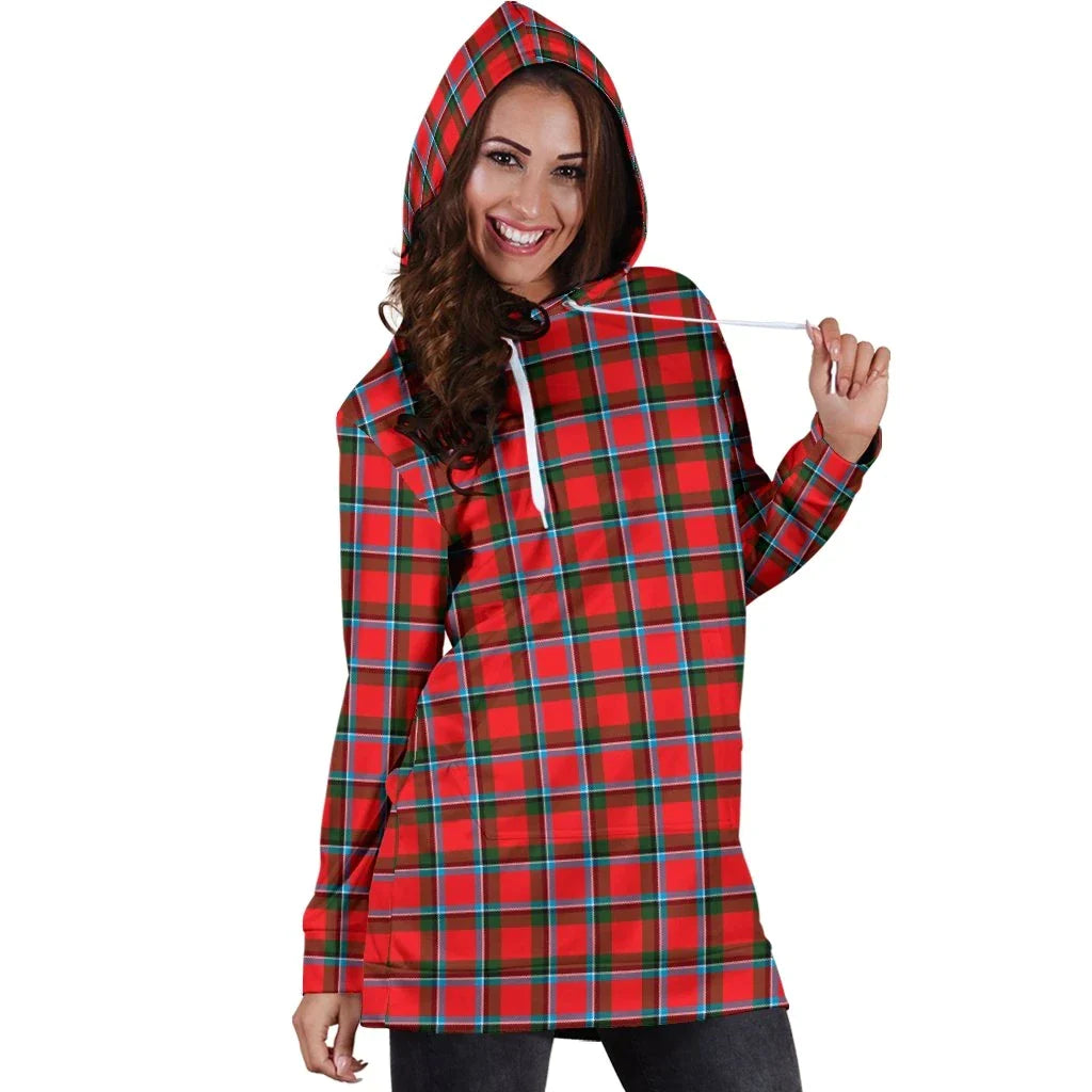 Sinclair Modern Tartan Plaid Hoodie Dress