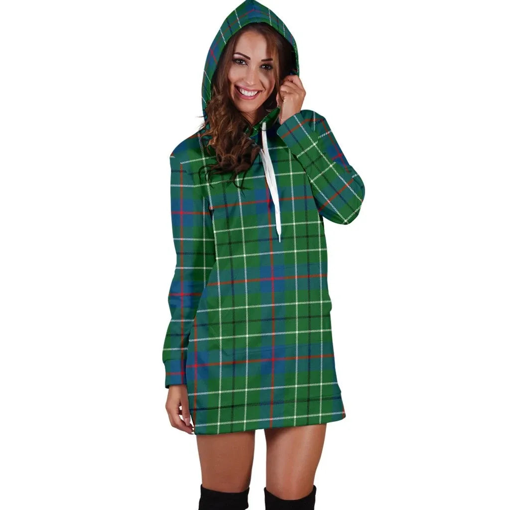 Duncan Ancient Tartan Plaid Hoodie Dress