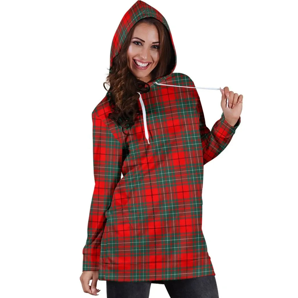 Cumming Modern Tartan Plaid Hoodie Dress