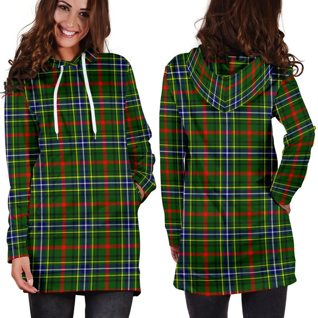 Bisset Tartan Plaid Hoodie Dress