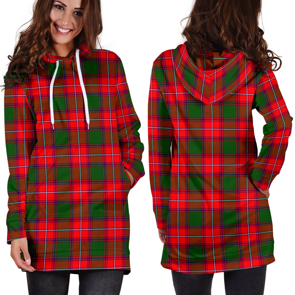 Rattray Modern Tartan Plaid Hoodie Dress