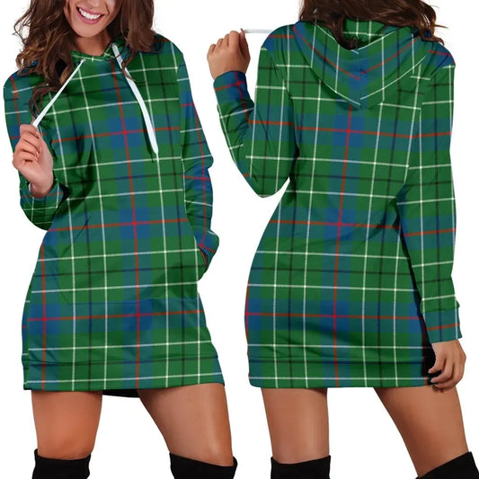 Duncan Ancient Tartan Plaid Hoodie Dress