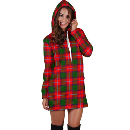 Rattray Modern Tartan Plaid Hoodie Dress