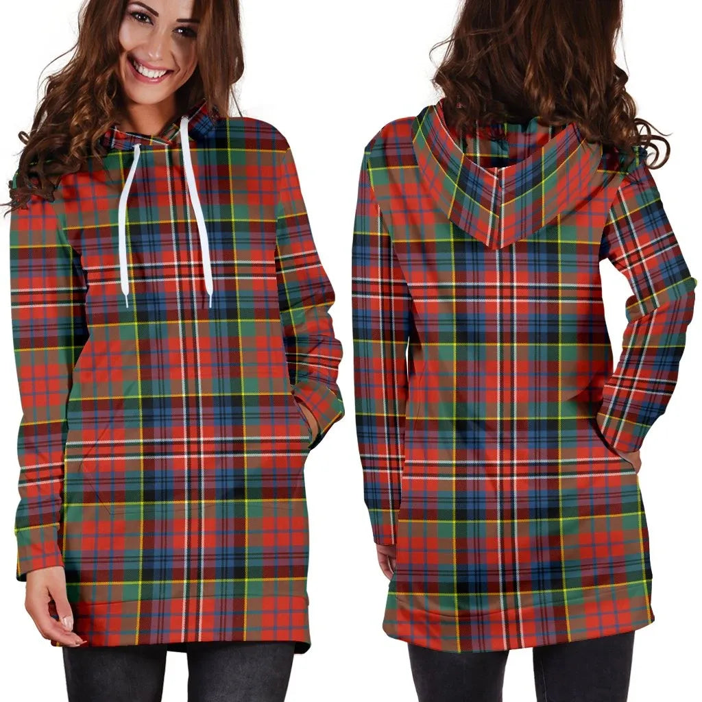 MacPherson Ancient Tartan Plaid Hoodie Dress