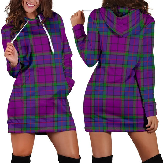 Wardlaw Modern Tartan Plaid Hoodie Dress