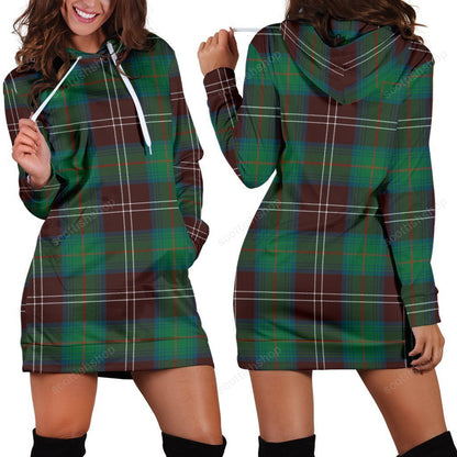 Chisholm Hunting Ancient Tartan Plaid Hoodie Dress