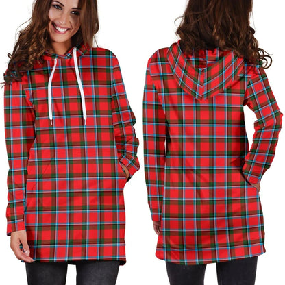 Sinclair Modern Tartan Plaid Hoodie Dress