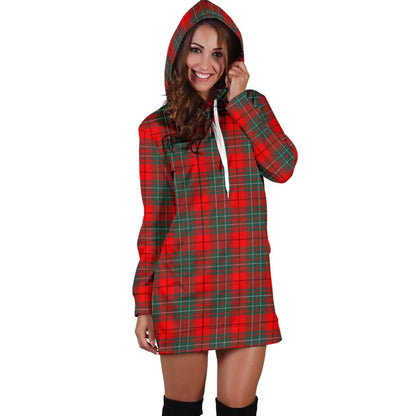 Cumming Modern Tartan Plaid Hoodie Dress