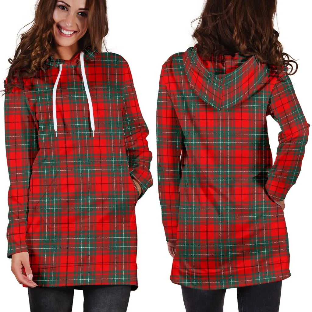 Cumming Modern Tartan Plaid Hoodie Dress