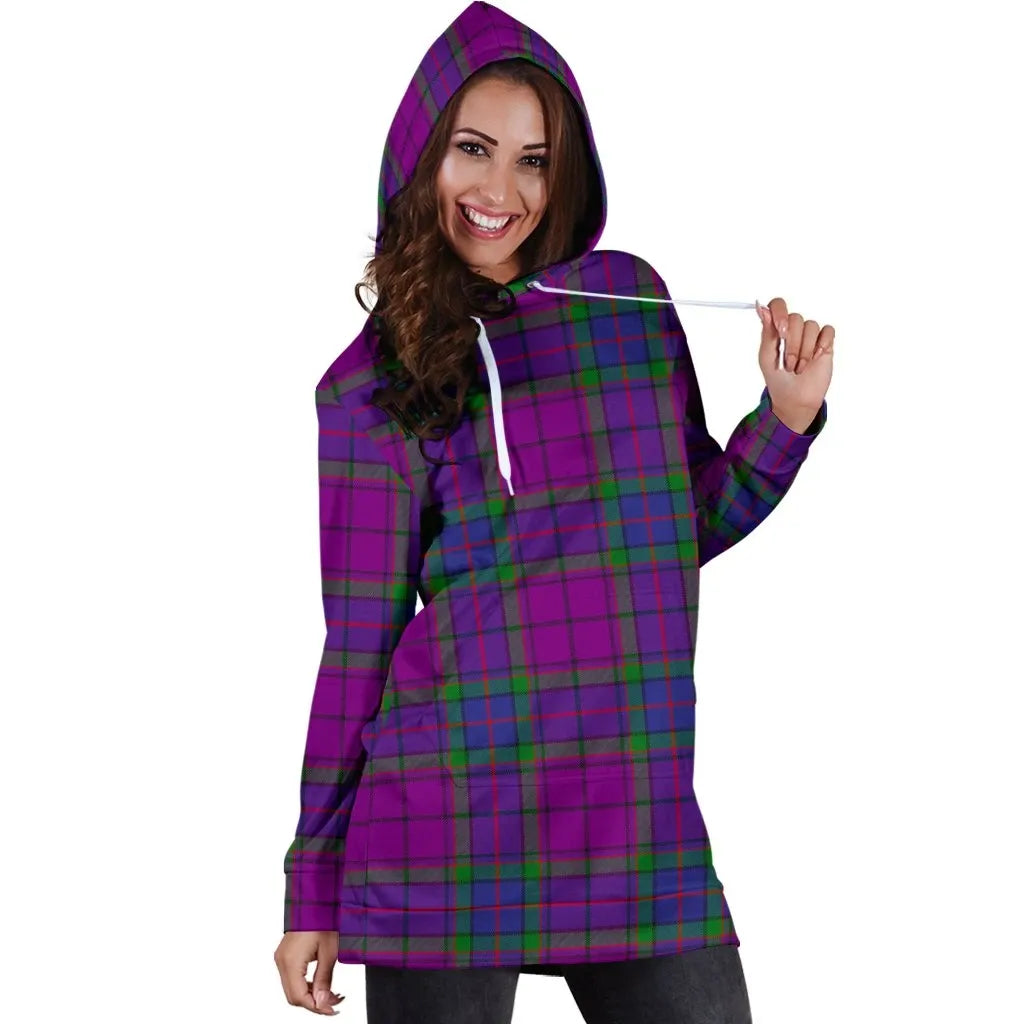 Wardlaw Modern Tartan Plaid Hoodie Dress