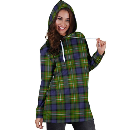 Fergusson Modern Tartan Plaid Hoodie Dress