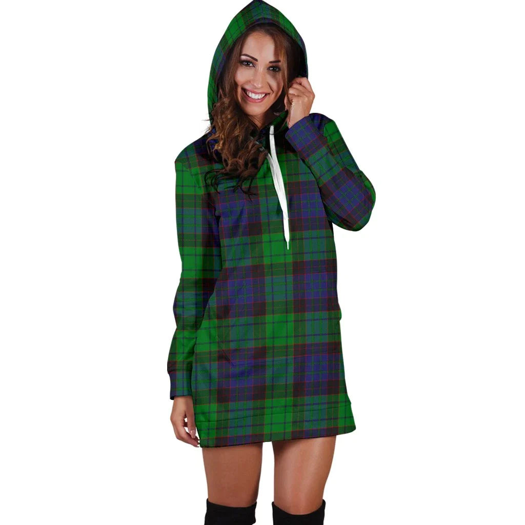 Stewart Old Modern Tartan Plaid Hoodie Dress