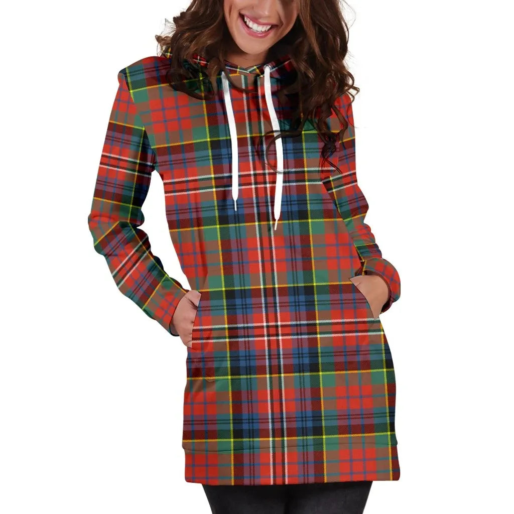 MacPherson Ancient Tartan Plaid Hoodie Dress