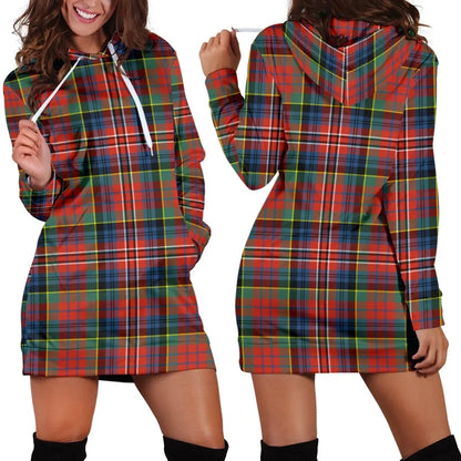 MacPherson Ancient Tartan Plaid Hoodie Dress