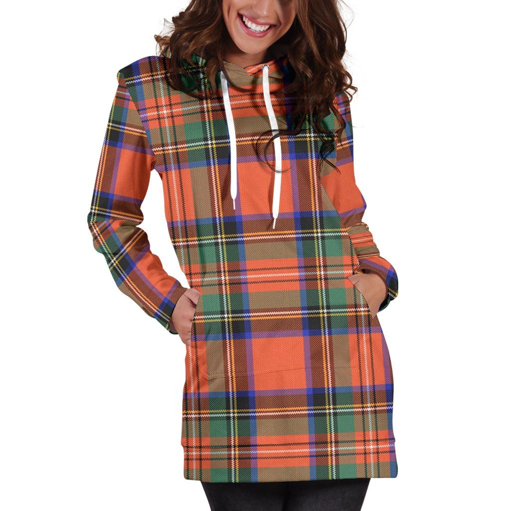 Stewart Royal Ancient Tartan Plaid Hoodie Dress