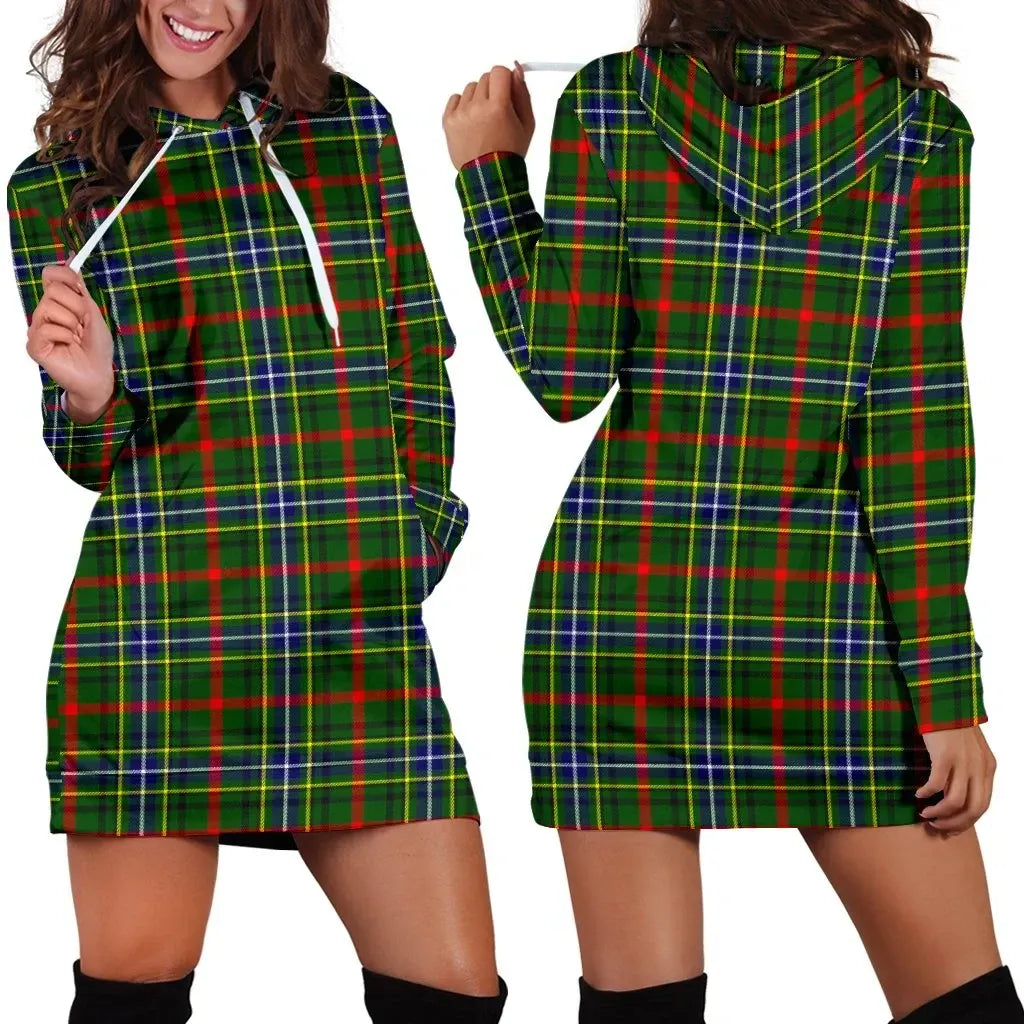 Bisset Tartan Plaid Hoodie Dress