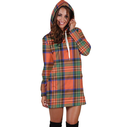 Stewart Royal Ancient Tartan Plaid Hoodie Dress