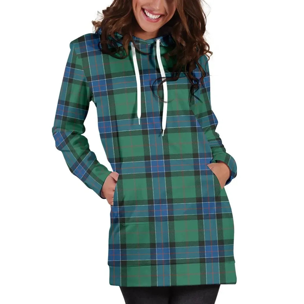 Sinclair Hunting Ancient Tartan Plaid Hoodie Dress