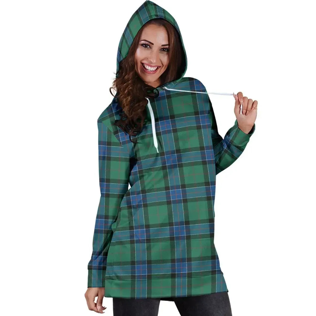 Sinclair Hunting Ancient Tartan Plaid Hoodie Dress