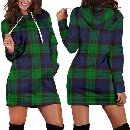 Stewart Old Modern Tartan Plaid Hoodie Dress