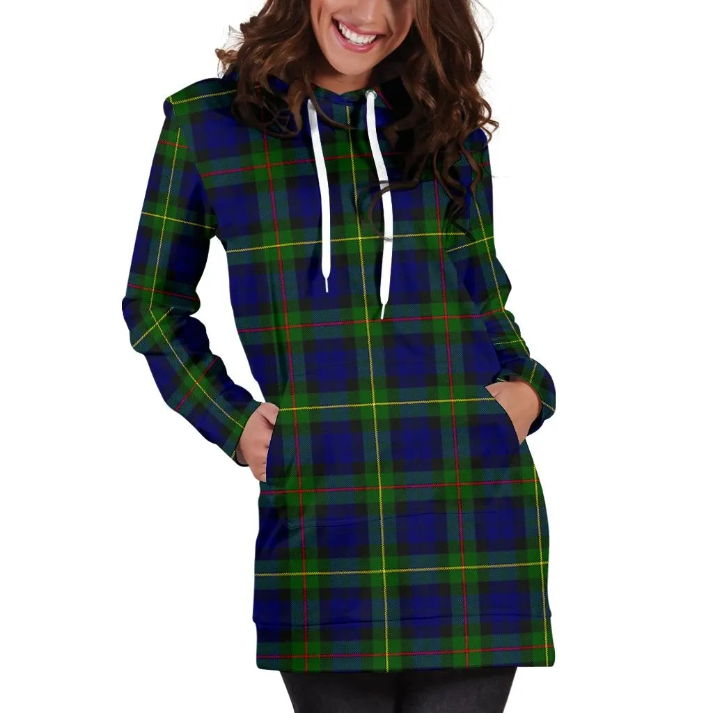 MacEwen Modern Tartan Plaid Hoodie Dress