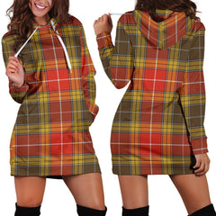 Buchanan Old Set Weathered Tartan Plaid Hoodie Dress