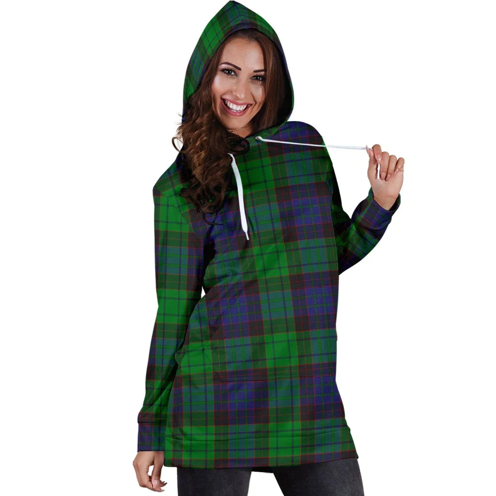 Stewart Old Modern Tartan Plaid Hoodie Dress