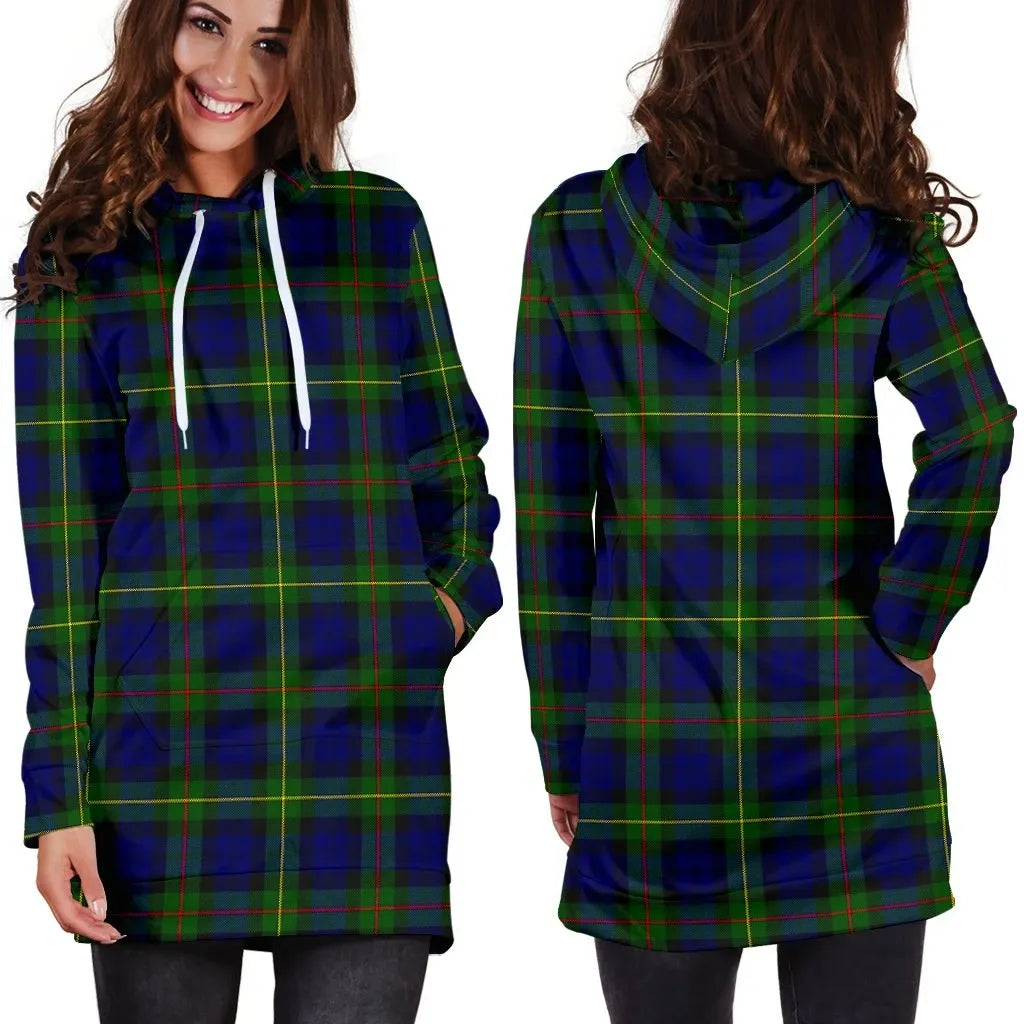 MacEwen Modern Tartan Plaid Hoodie Dress