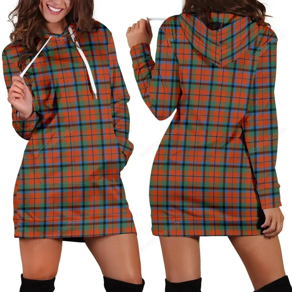 MacNaughton Ancient Tartan Plaid Hoodie Dress