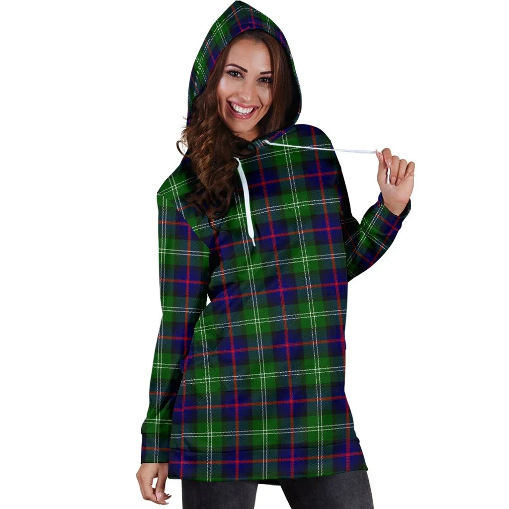 Sutherland Modern Tartan Plaid Hoodie Dress