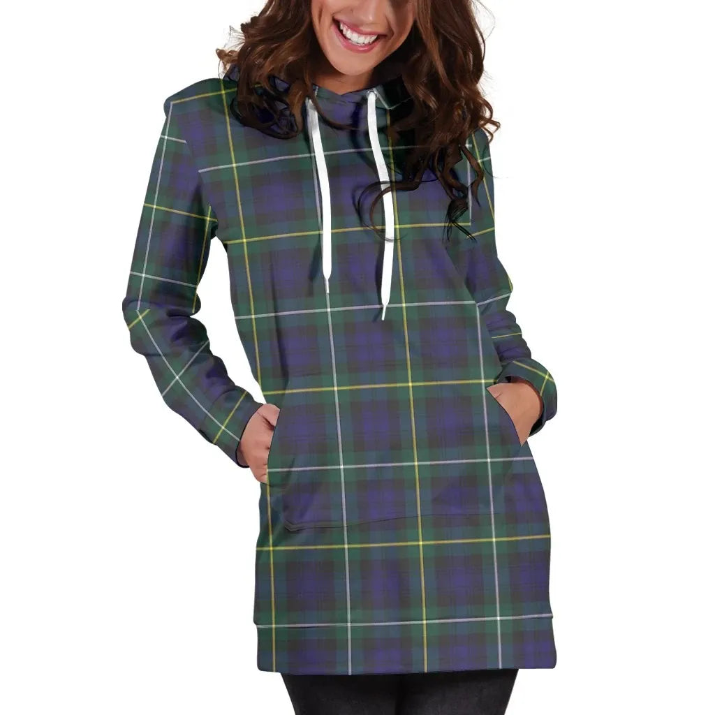 Campbell Argyll Modern Tartan Plaid Hoodie Dress