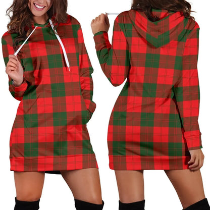 Erskine Modern Tartan Plaid Hoodie Dress