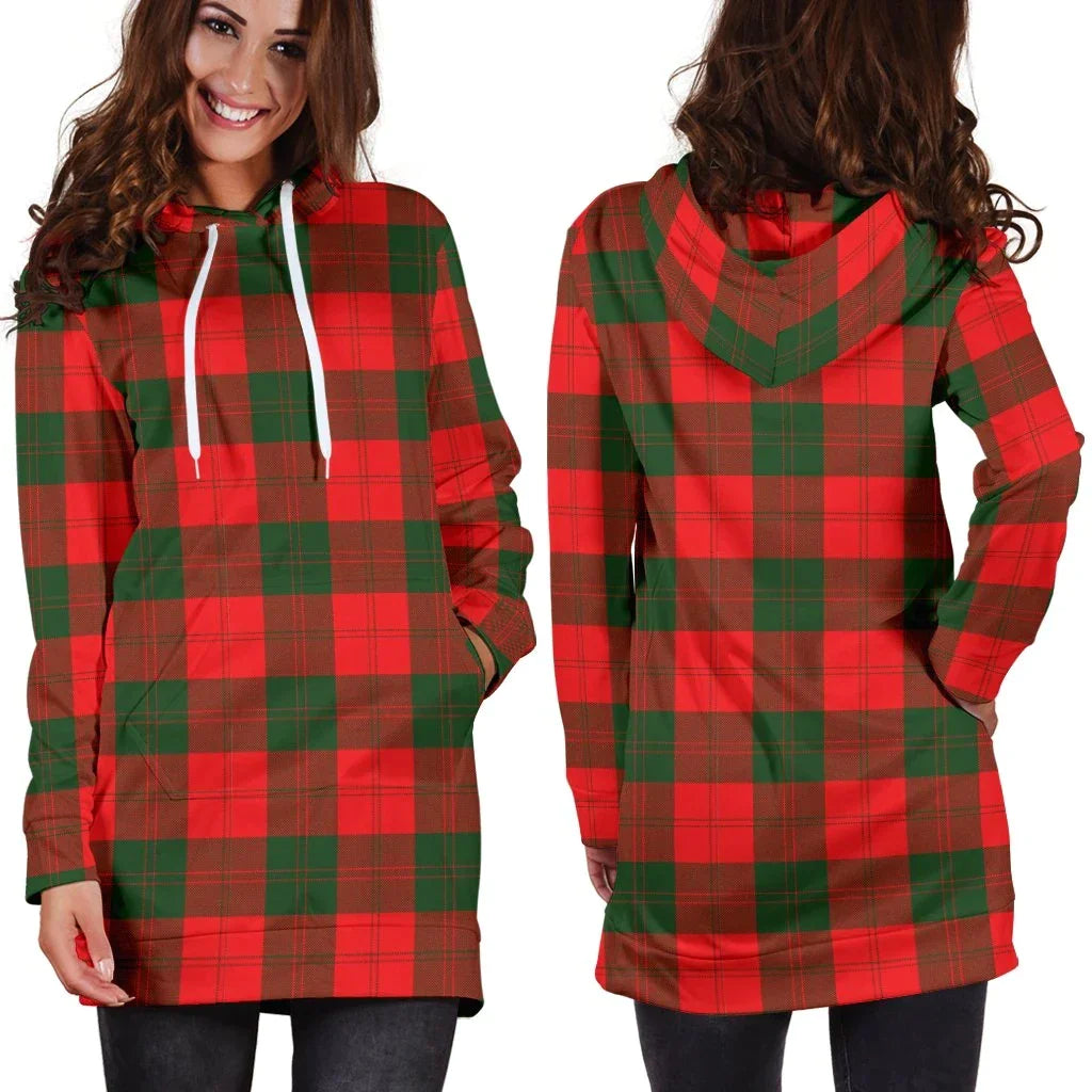 Erskine Modern Tartan Plaid Hoodie Dress