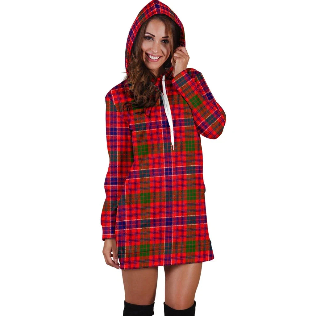 MacRae Modern Tartan Plaid Hoodie Dress