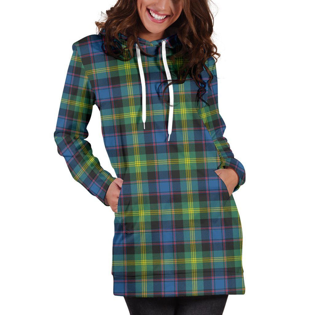 Watson Ancient Tartan Plaid Hoodie Dress